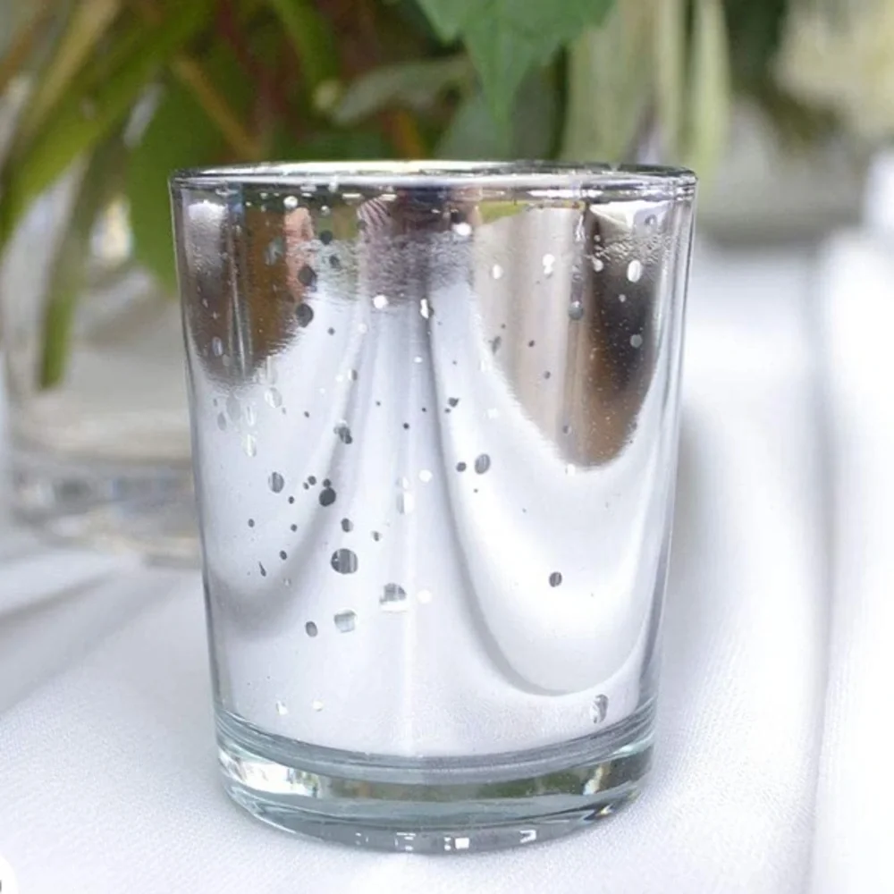 12 Mercury Glass Candle Votives 2.75 inch - Picture 6 of 7